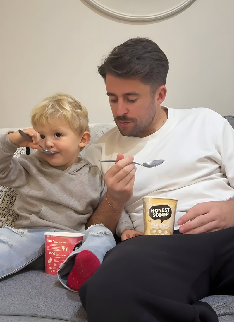 Family enjoying ice cream